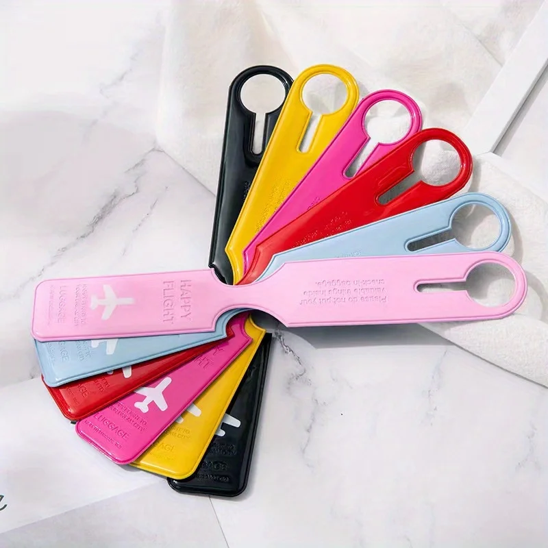 Travel Luggage Tags with Name ID Card, Portable Suitcase Labels for Luggage, Anti-Lost Baggage Tags for Travel & Business Trip view 4