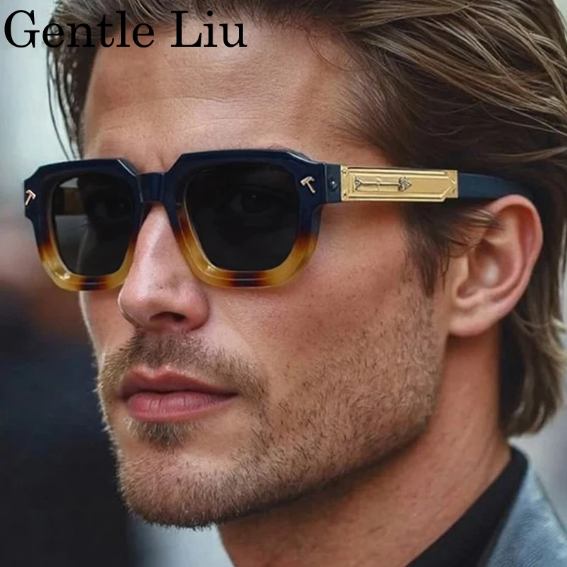 

Поляризованные квадратные солнцезащитные очки в стиле панк для мужчин, 2021, элитный бренд, классические винтажные солнцезащитные очки в стиле стимпанк для мужчин, очки в стиле ретро для вождения