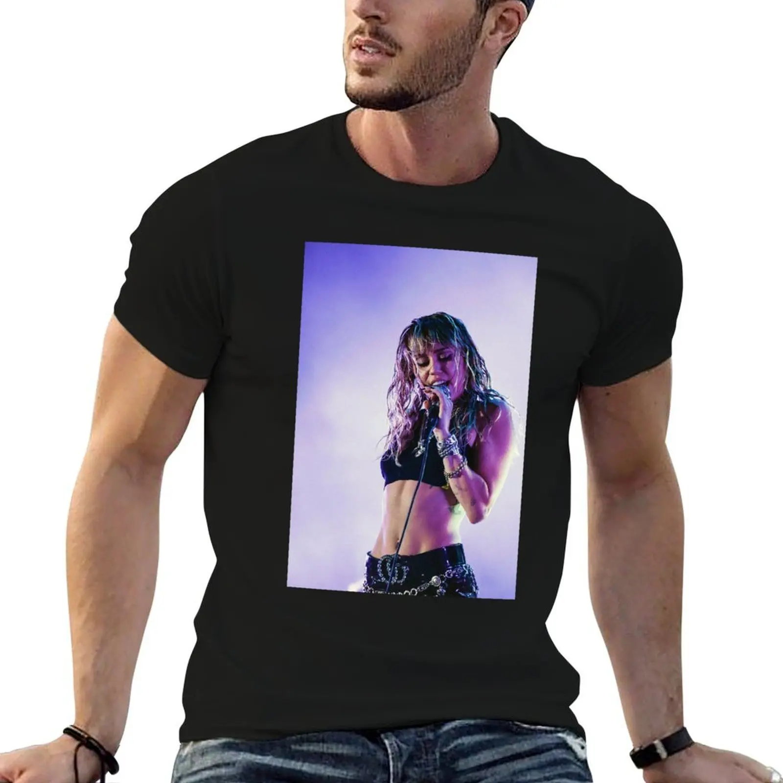 Miley singing cyrus T-Shirt Clothing croswit shirt man mens t shirt graphic
