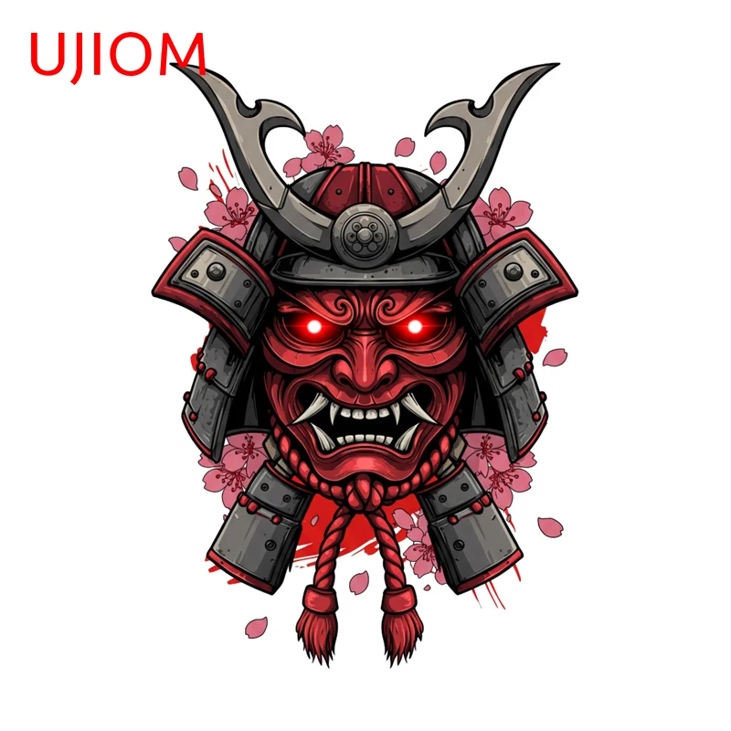 UJIOM Demon Mask Artistic Picture Wall Sticker Eye Catching Premium Adorable Design Adhesive Decal Vinyl High Quality DIY Decor