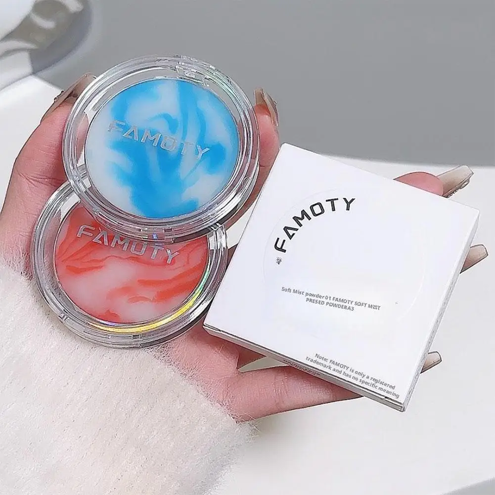 Absorvente de óleo de longa duração pressionado pó fosco maquiagem pó claro à prova dwaterproof água molhado e seco rosto fundação em pó cosméticos