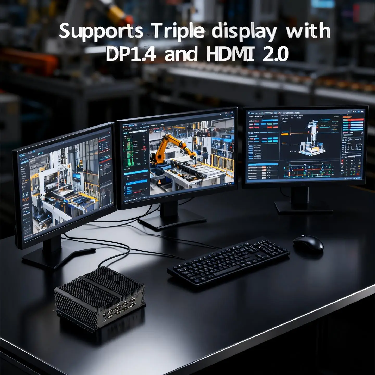 8 puertos COM ordenador Industrial integrado Core i7 1355U i5 1335U 3x2,5G Lan HD DP Win11 GPIO automatización comercial Mini PC 4G SIM