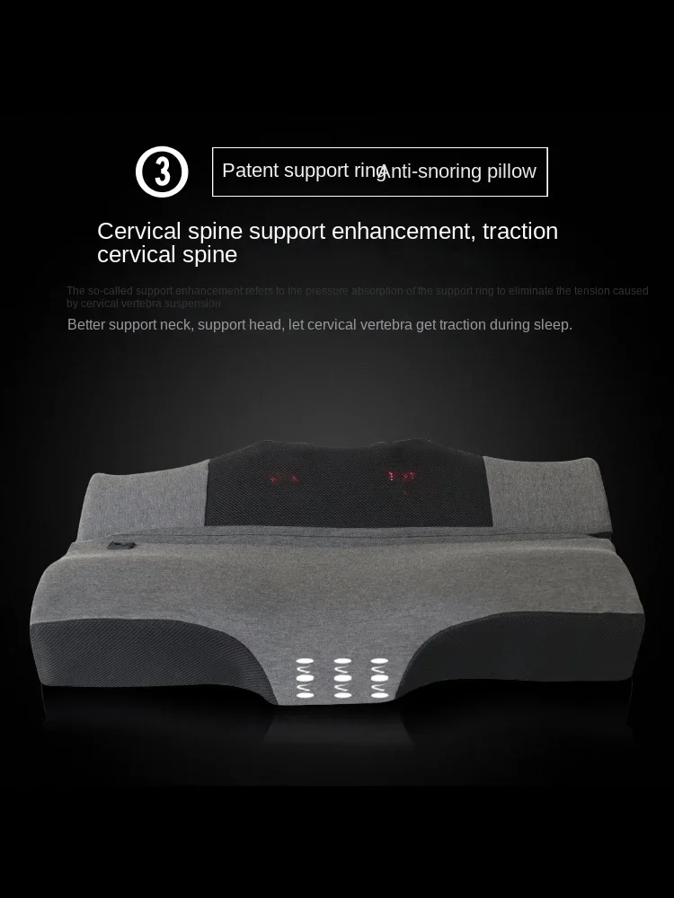 repair correction side pillow anti-snoring pillow sleeping special music massage traction heat therapy pillow for sleeping