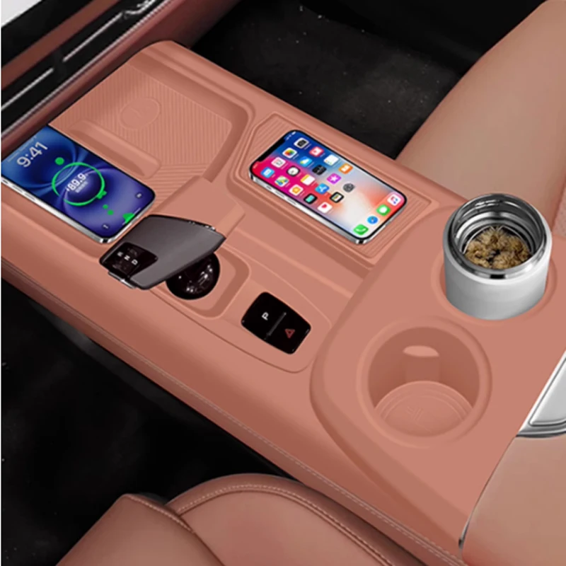 Для Changan UNI-Z UNIZ 2024 2025 автомобильный центральный контроль, крышка для чашки с водой, панель рычага переключения передач, защитный силиконовый аксессуар