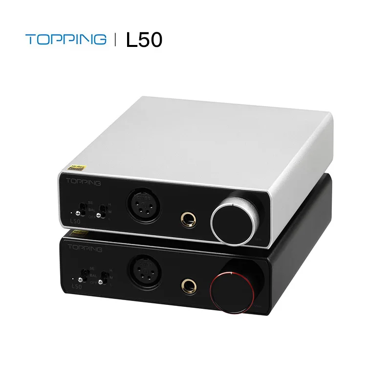 

TOPPING L50 pass through NFCA Headphone Amplifier SE+BAL Input Audio Amp 6.35mm/4 pin XLR Output 3500mW*2 16 ohm SE power AMP