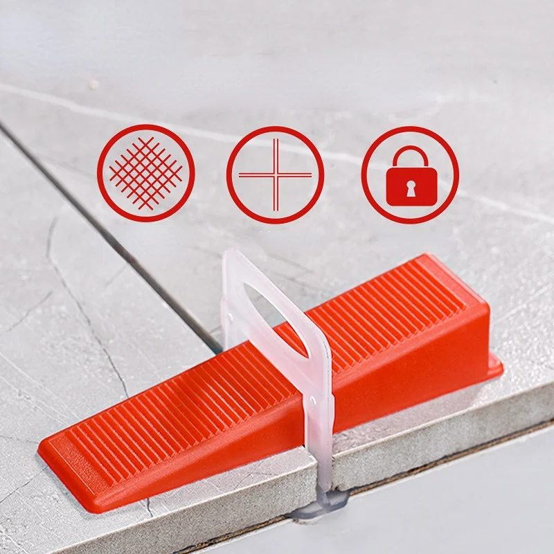 نظام تسوية البلاط 100 قطعة من الفواصل بلاط لبلاط السيراميك وضع تسوية أدوات البناء #5