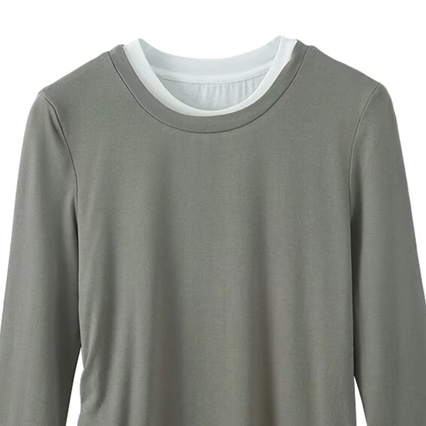 Faionable-Camiseta larga Sve para mujer, Top asimétrico falso de dos piezas con soporte, ropa diaria, otoño 2025, 2025