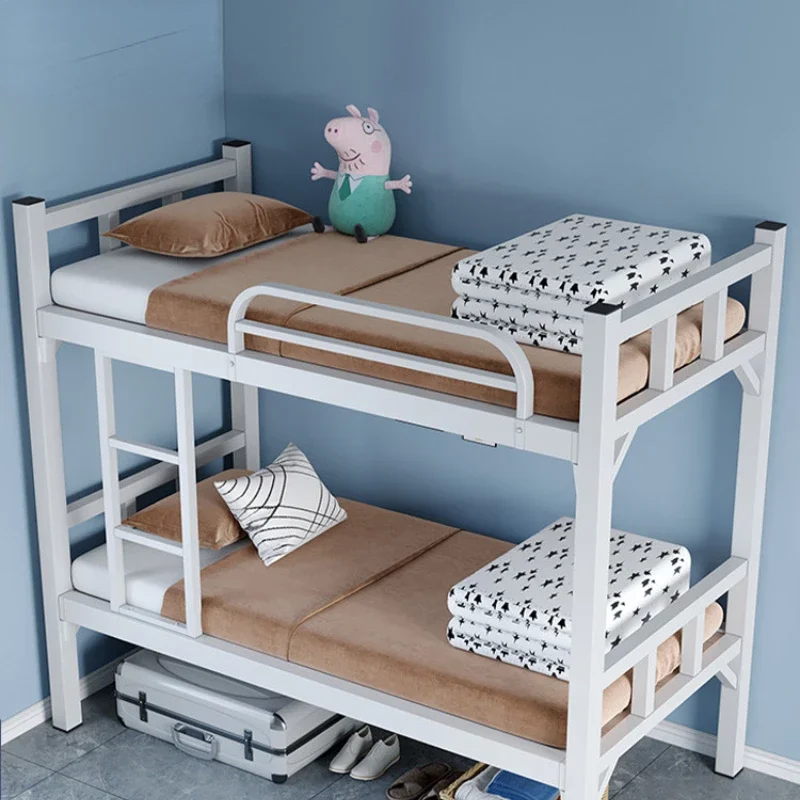 Upper and Lower Bunk Iron Bed Staff Student Dormitory  Construction Site Height Double Iron Two Layers Bunk Bed