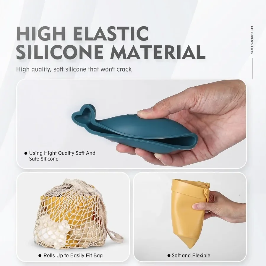 Jouets de plage en Silicone, 11 pièces, jouets de plage modernes pour bébé, ensemble de plage convivial pour voyage, jouet écologique, pelle seau en Silicone, 8 moules à sable