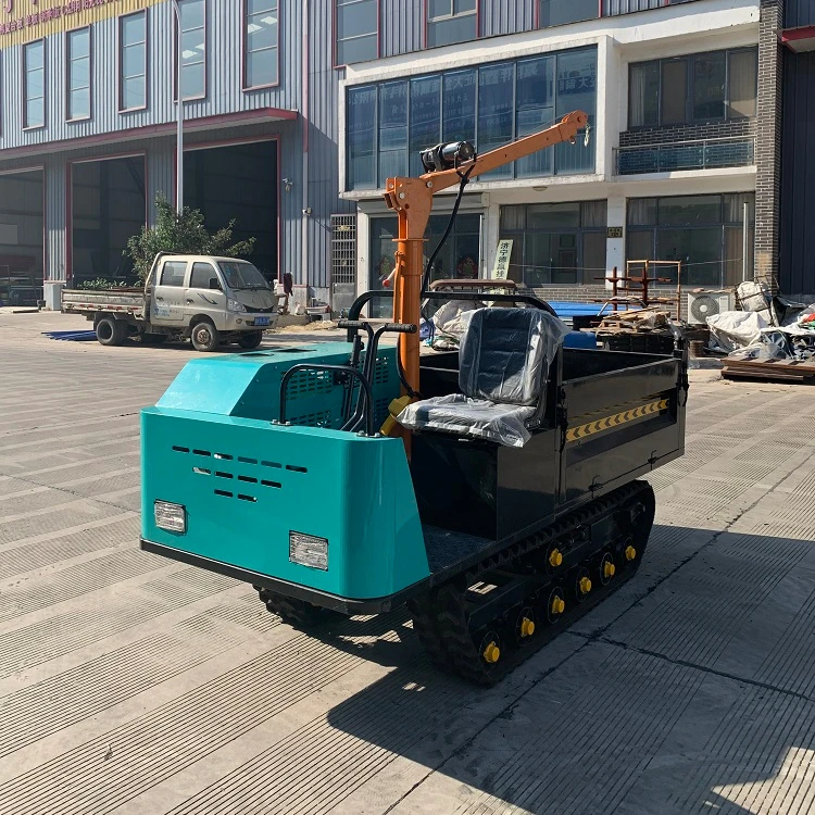 China hydraulic truck dumper 0.6 ton 0.8  crawler carrier mini  with self loading