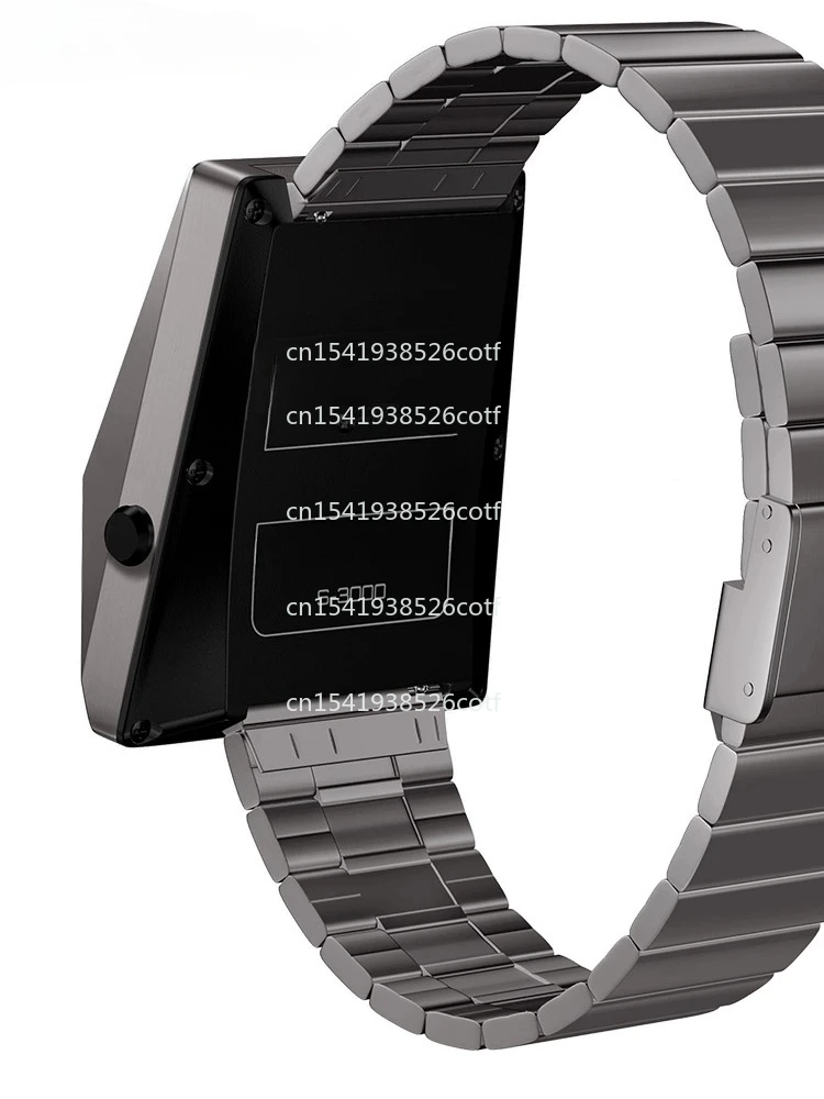 ساعة سائق بحزام فولاذي ساعة إلكترونية ريترو فيوتشر نفس الأشياء الجيدة S3000 #3