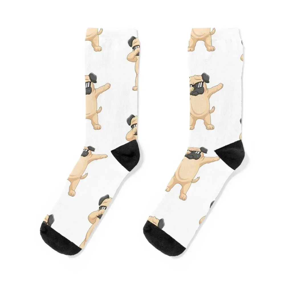 

Dabbing Pug SHIRT Pug Sunglasses Dab Dance Kids Gift Socks Thermal man winter loose football Woman Socks Men's