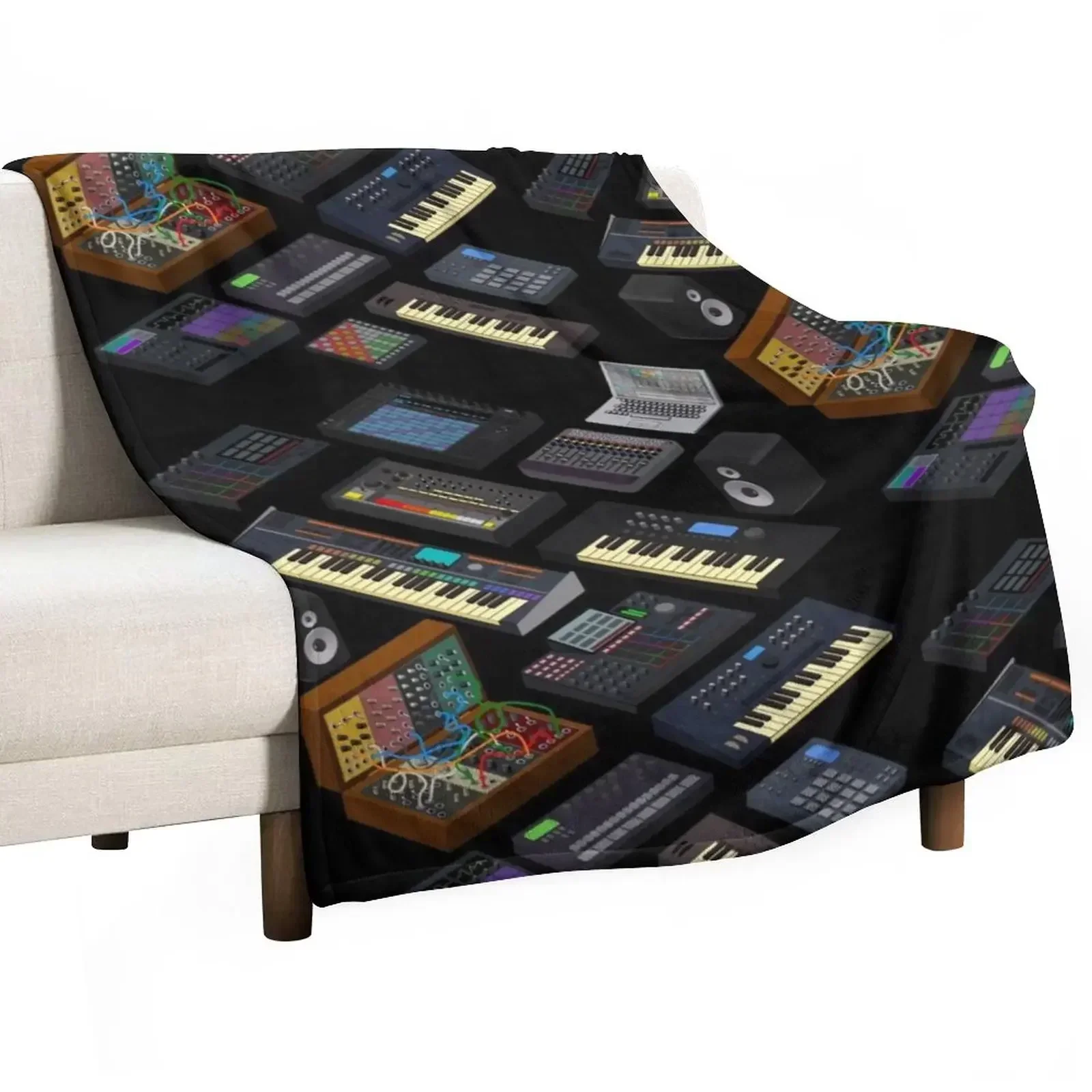 Synthesizers for Electronic Music Producer Throw Blanket For Sofa Thin Luxury Brand Blankets