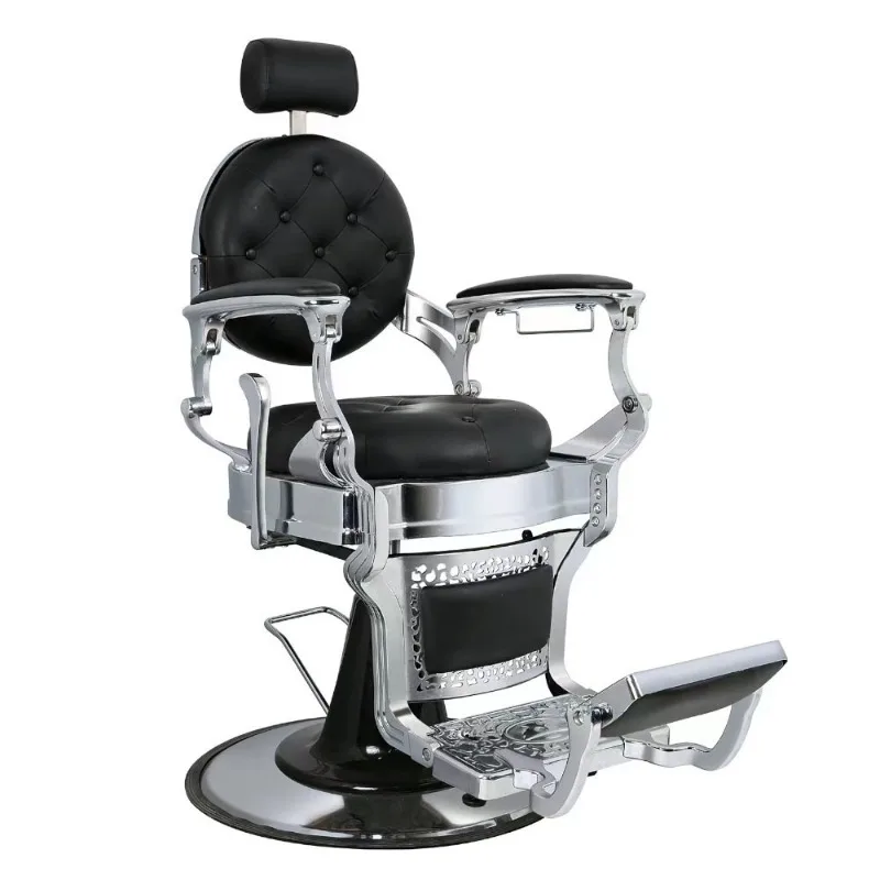 Salon European retro men's hairdressing chair reclining oil head  hair salon hair cutting  high-end barber shop