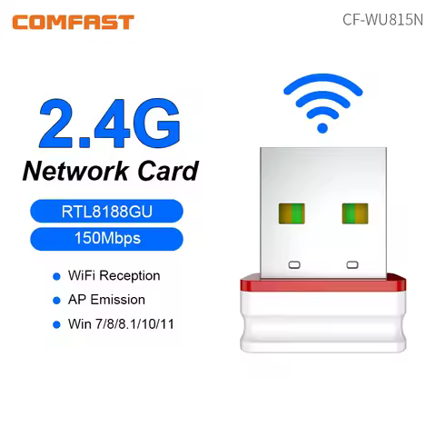 COMFAST Free Driver Mini USB WiFi Adapter2.4G Wireless Network Card WiFi Receive Transmit150Mbps PC CLE Dongle Soft AP Adaptador