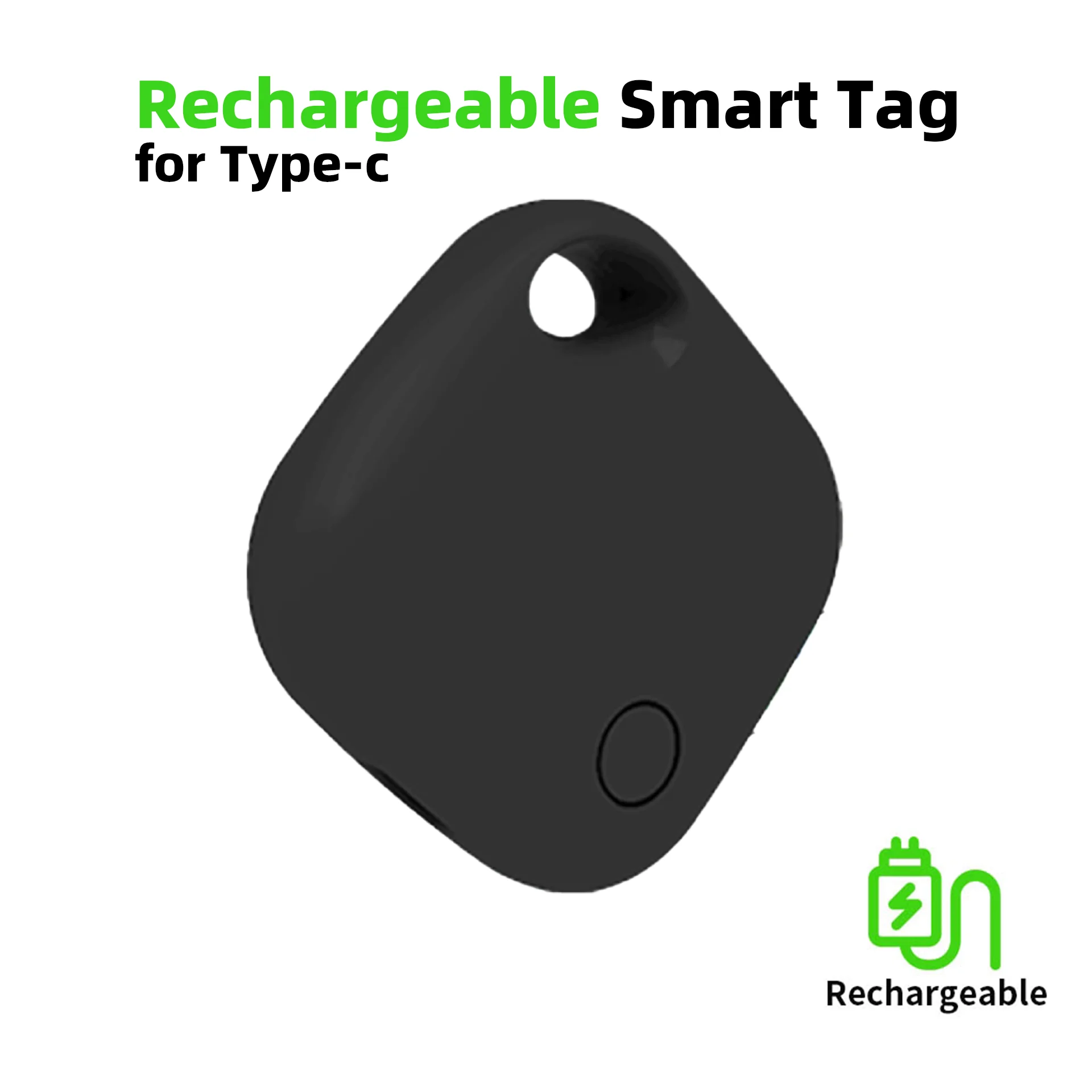 Wiederaufladbarer GPS-Tag funktioniert mit Android Google Find My Key Bag Wallet Finder Pet Locator Bluetooth Smart Tag für Xiaomi Samsung