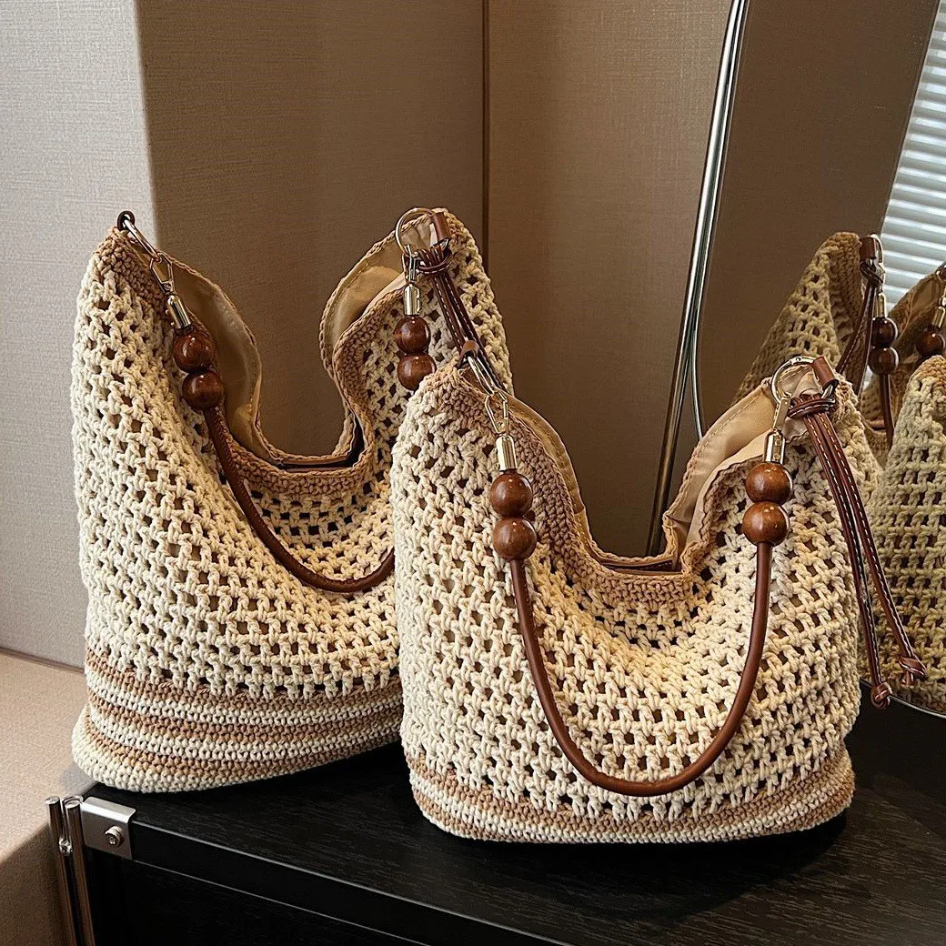 large-capacity-straw-woven-tote-bag-for-women-summer-vacation-beach-casual-crossbody-commuter-slouchy-bag-hollow-out-design