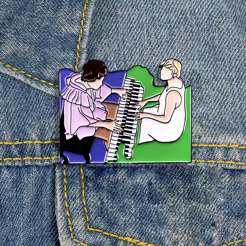 2024 New Rock Band Song Enamel Pin Fashion Music Singer Piano Badge Women’s Brooch Jewelry Accessories for Friends