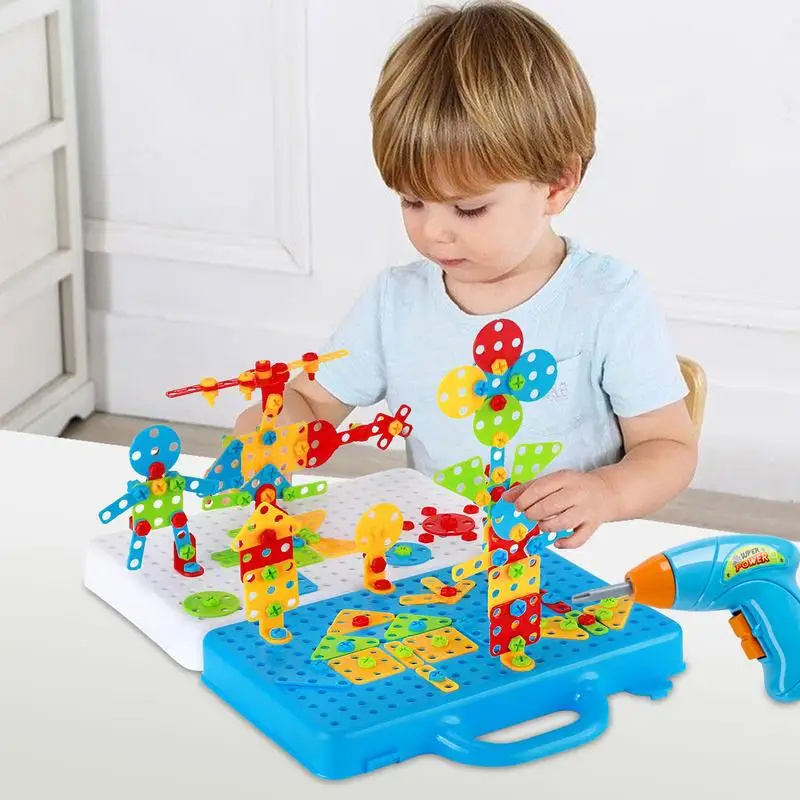 Puzzle Drill And Screwdriver 289PCS/Set Construction Engineering Building Blocks Tool Educational Set Creative Construction Toys