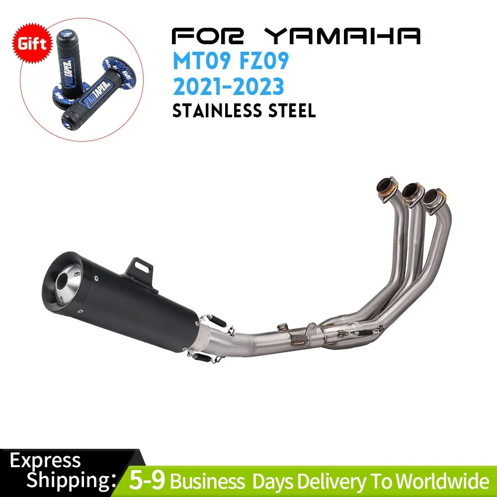 

Front Link Pipe Muffler Tips Exhaust Pipe Slip on For Yamaha MT09 FZ09 2021-23 Exhaust Systems Exhausts Pipes