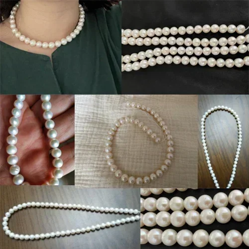 Grade AA High-quality Pearl Beads 100% Natural Freshwater  White Round 10mm Bead Jewelry Making DIY Necklace Earring