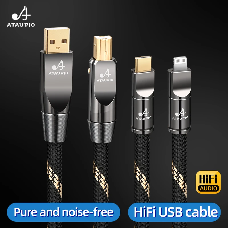 HiFi TypeC to USB2.0 Square Port OTG Cable HiFi USB MIDI Cable for Electronic Music Instrument Digital Piano DAC Audio OTG Cable