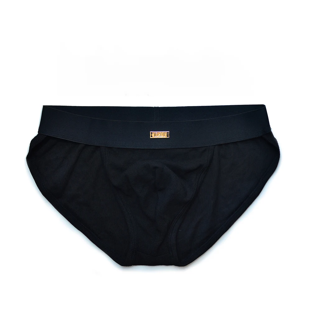 Men's Underwear Black And White Solid Color Bottom Triangle Pants Trendy Youth High Fork Sexy