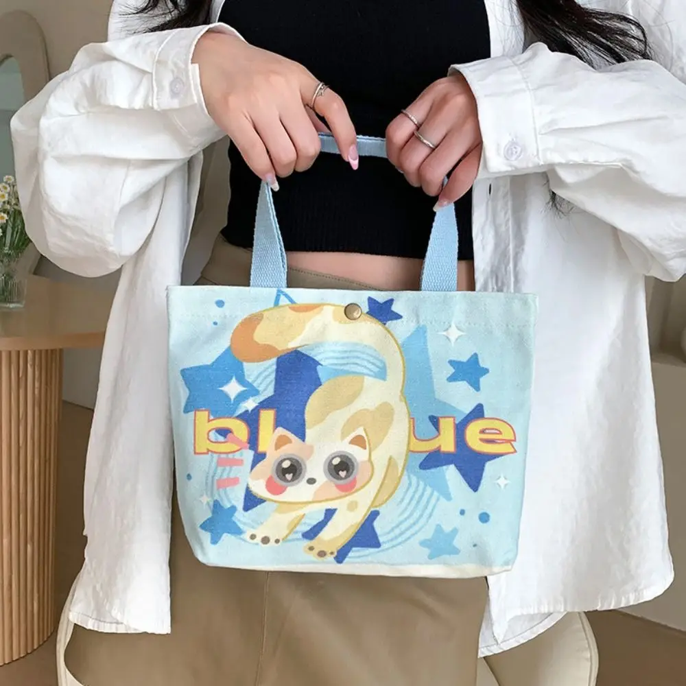 Canvas Tote Bag Fashion Cartoon Print Storage Bag Lunch Bag Portable Large Capacity Mini Handbags