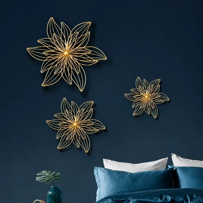 New Chinese Style Living Room TV Background Wall Pendant Creative National Style 3D Wrought Iron Wall Decoration
