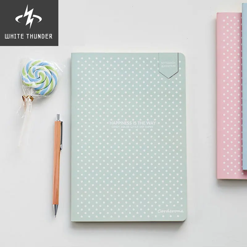 

A5 Dotted Bullet Notebook Journal Candy Color Diary Soft Cover Travel Planner Sketchbook Stationery