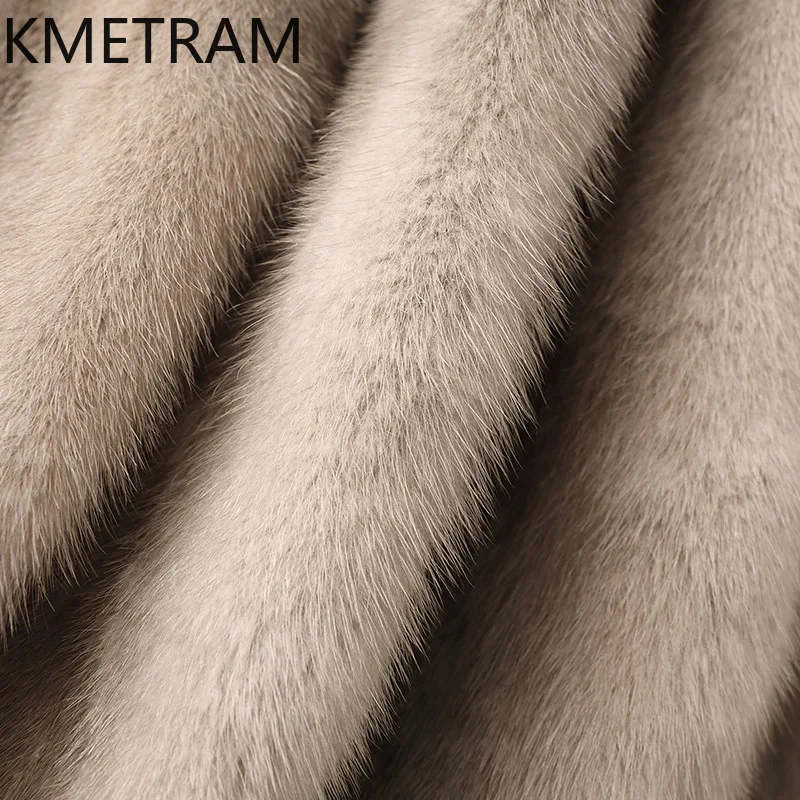 100% Mink Fur Jacketผู้หญิงหรูหราแขนค้างคาวสีเทาขนสัตว์จริงฤดูหนาวเสื้อผ้าFurryแจ็คเก็ต 2025 ฟ็อกซ์ขนสัตว์ба