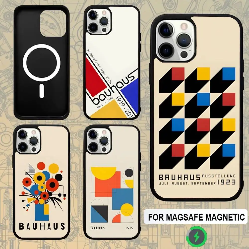 

Geometric Bauhaus Art Phone Case For IPhone 17,16,15,Pro,Max,Air,14,Plus,13,12,11 Magesafe Wireless Charge Cover