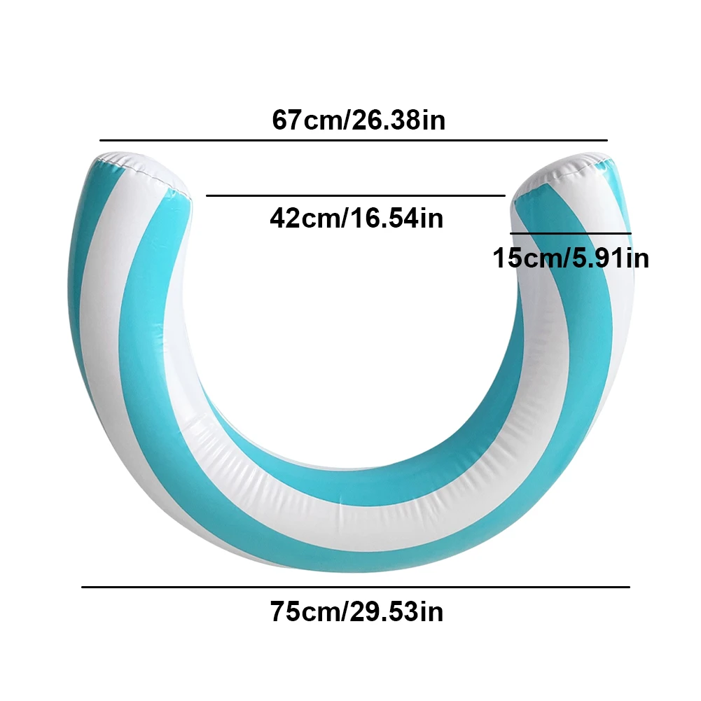 Inflatable Buoyancy Stick High Buoyancy Curved Swimming Noodle Leakproof Portable Entertainment Lounger for Pool Beach