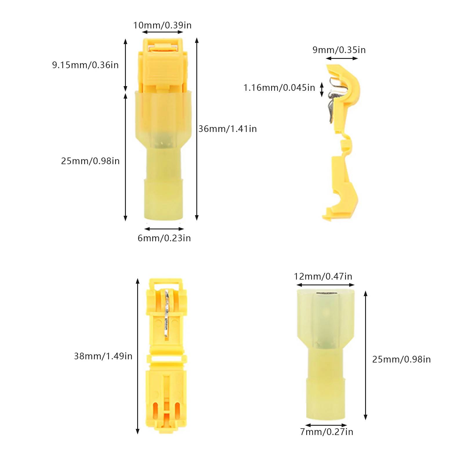 20/60pcs Quick Electrical Cable Connectors Snap Splice Lock Wire Terminal Waterproof T-Tap Crimp Terminals   Electric Conneector