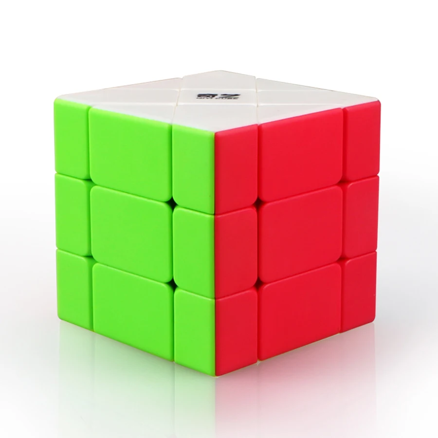 QiYi YiLeng Magic Cube Fisher Puzzle Cubo Magico Tile 3x3 Skew Stickers Stickerless Professional Educational Toy Game Smart  큐브