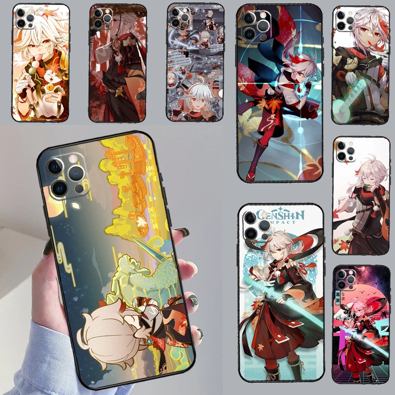 حافظة جينشين إمباكت كايديهارا كازوها لهاتف آيفون 15 برو ماكس 14 13 12 11 16 17 برو ماكس ميني 15 16 بلس 16e 17 غطاء هاتف هوائي #1