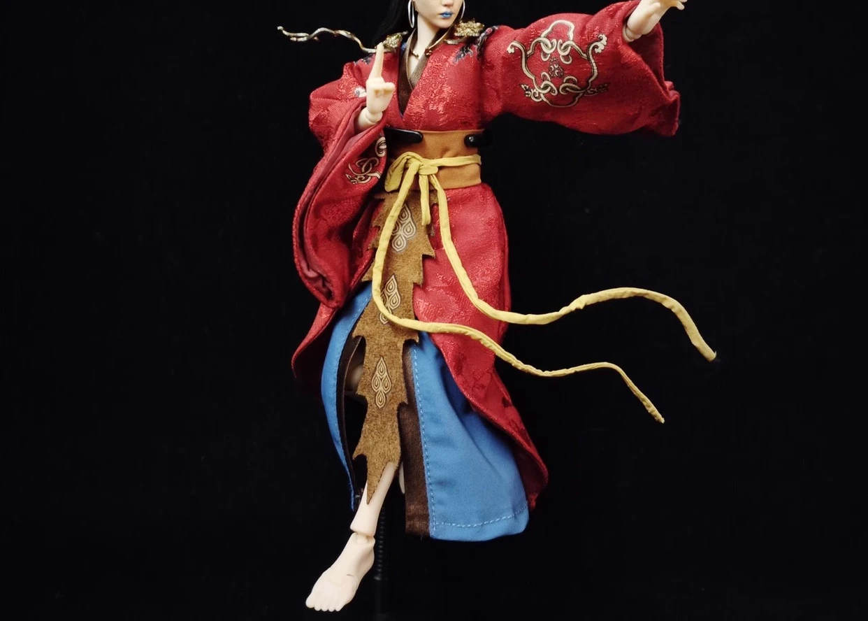1/12 Scale หญิงจีนโบราณเสื้อผ้าเกมชุดเข็มขัดสําหรับ 6 "Romankey Action Figures Body
