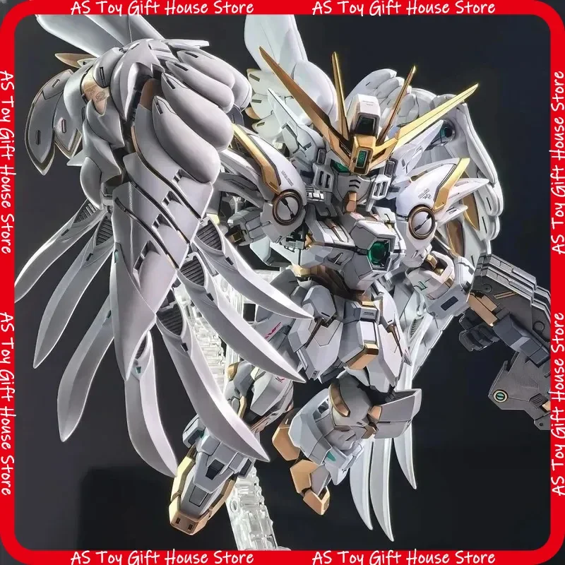 

Angel Feather Drop GL MGSD Wing Zero EW Snow White Version Mech Assembly Model Kit Action Figure Desktop Decoration Doll Toy