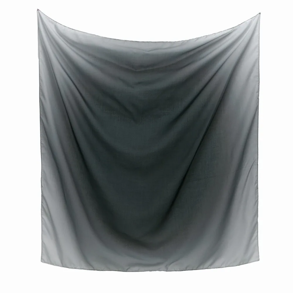 

Квадратный шарф с градиентом 110x110 см, большой размер, дышащий тонкий платок для мусульманок, мусульманский хиджаб