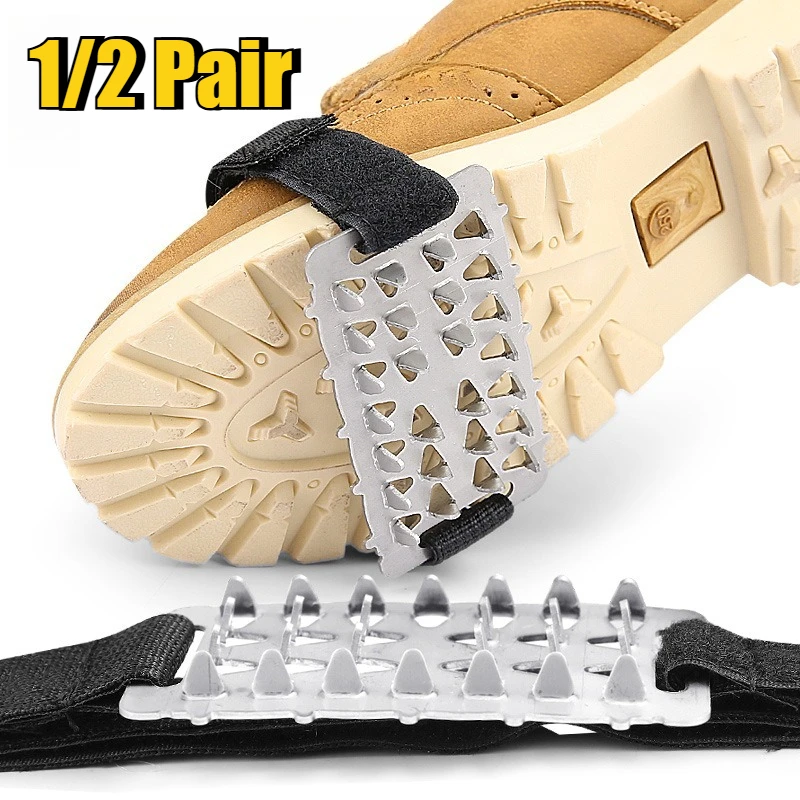 

Уличные 26-зубчатые кошки из нержавеющей стали, непрочные черные бахилы для альпинизма, рыбалки, снега, грязи, ледяной захват 35-43