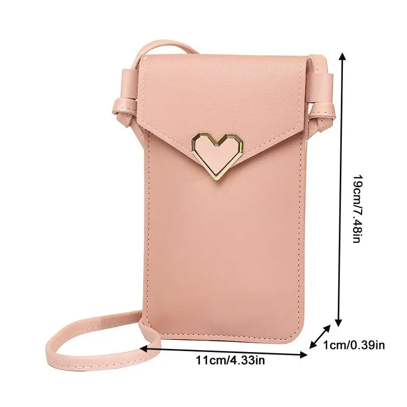 Ladies Touch Screen Cell Phone Purse Smartphone Wallet Pu Leather Shoulder Strap Handbag Women Bag Mobile Wallet Messenger Bags