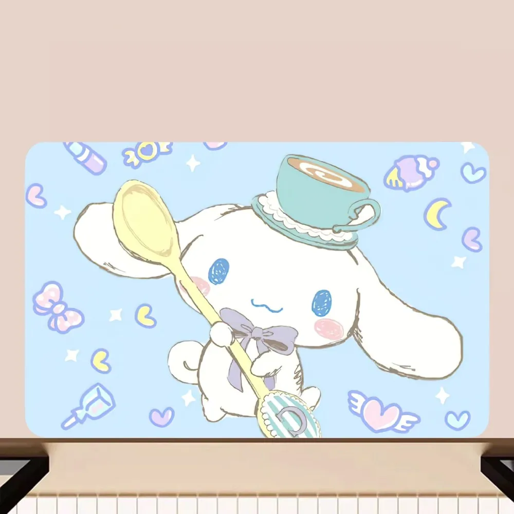 MINISO sanrio C-Cinnamoroll  Floor Mat Anti-Slip Bathroom Kitchen Bedroom Living Room Entrance Rug Home Decor