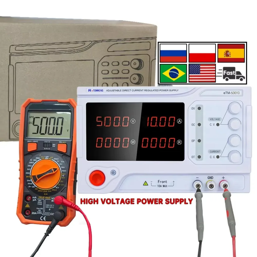 

High Voltage 500V 10A Adjustable Power Supply Digital Control Laboratory Variable Recnch Laboratory 220V 100V 110V 1A