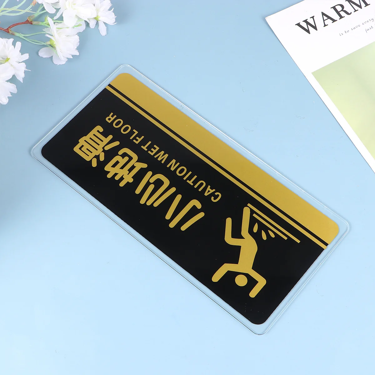 2 قطعة الحذر الرطب الطابق لافتة الاكريليك أرضية حمام السباحة تسجيل متعددة الأغراض الجدار ملصق للمرحاض مطعم حمام سباحة المرور