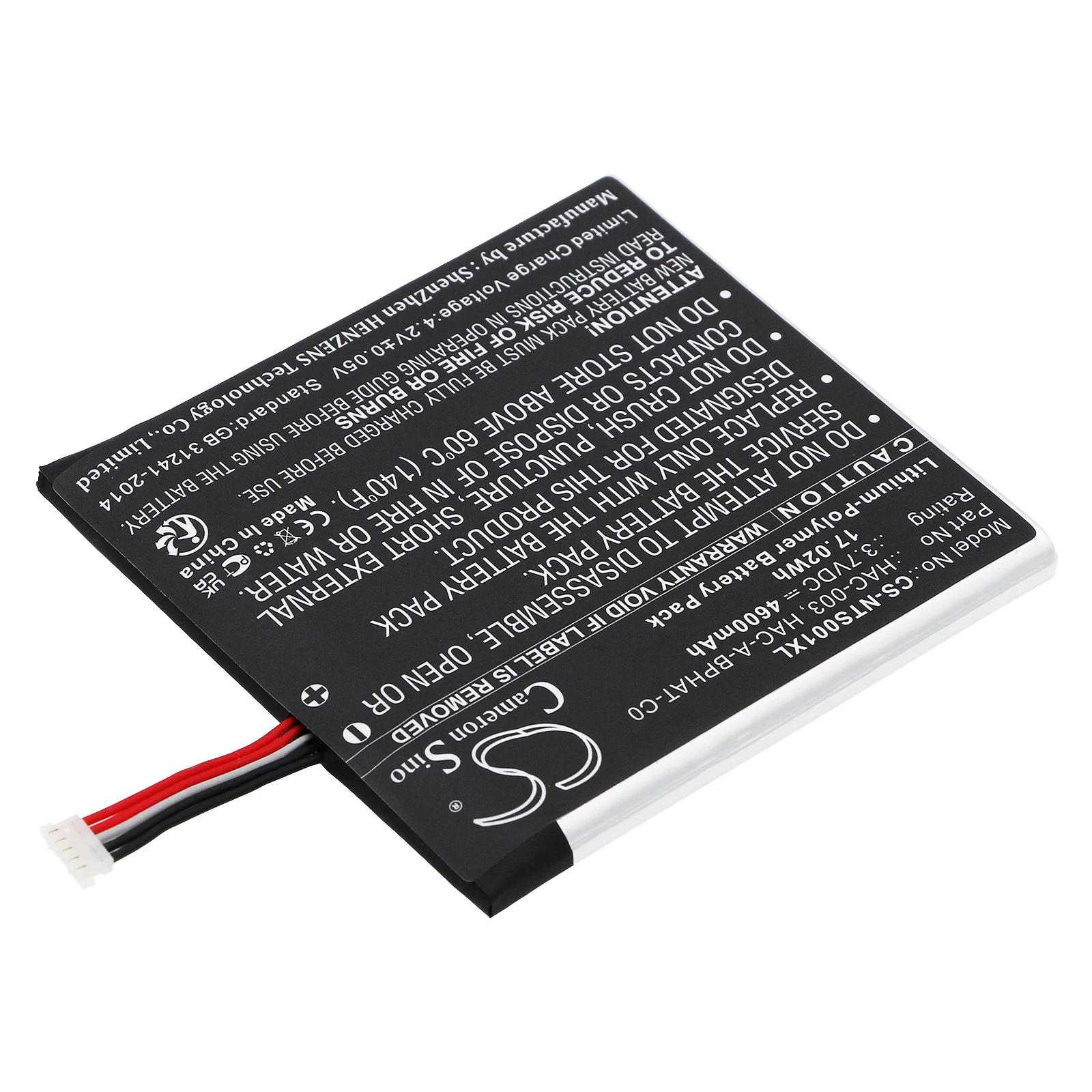 CameronSino 4600mAh Battery for HAC-003 HAC-A-BPHAT-C0 for Nintendo Switch HAC-001 HAC-S-JP/EU-C0