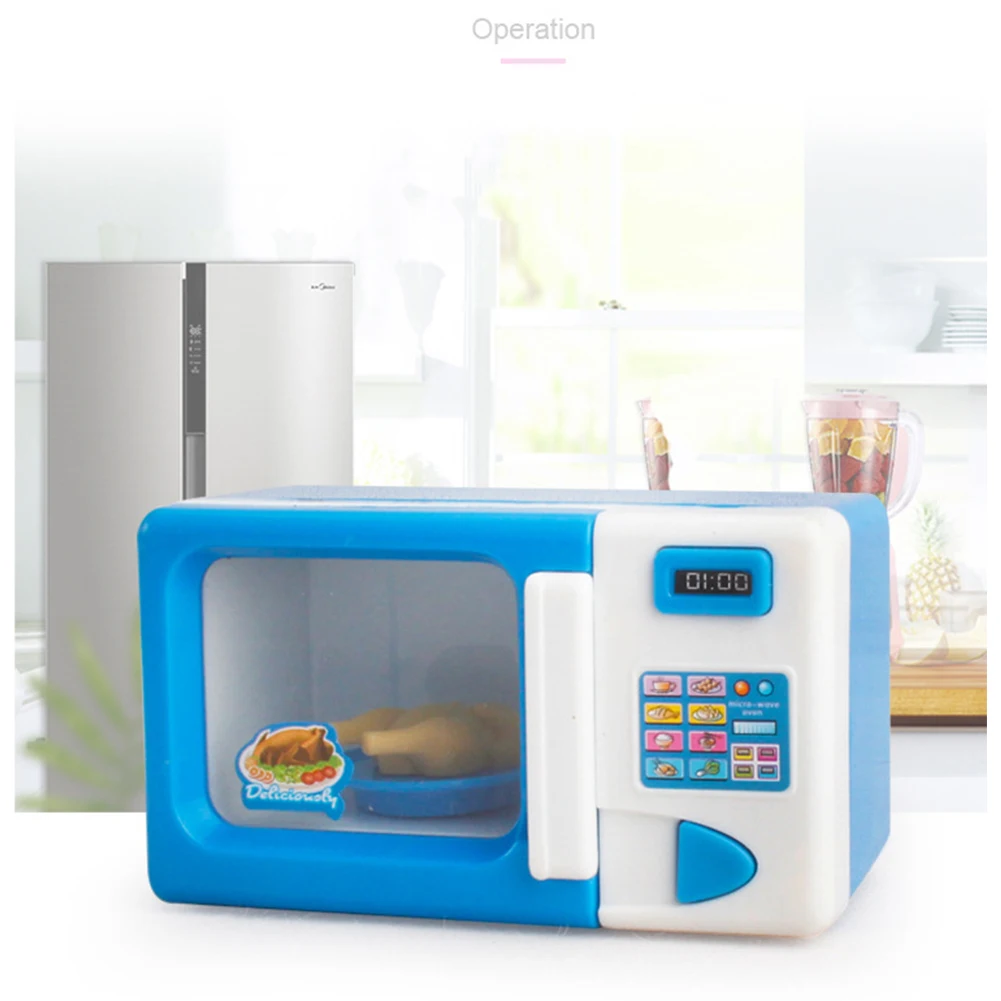 Play House Toy Microwave Oven Electric Lighting Children Simulation Home Appliances