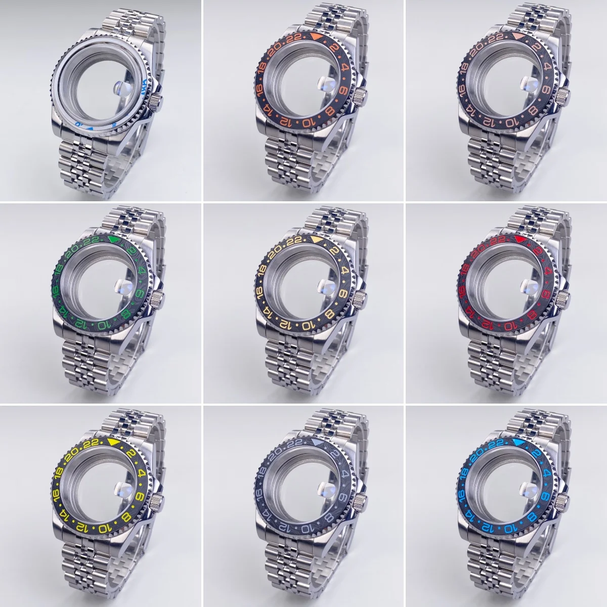 

NH35 Watch case 40mm GMT/SUB 120 clicks Sapphire Glass Stainless Steel case Fit NH35 NH36 Movement 28.5mm NH35 Dial Accessories