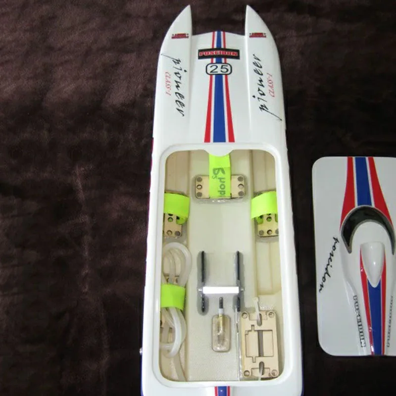 RC Cat Ship Electric Remote Control Boat Model Finished Toy Gift Racing Boat Model Finished White Small Ghost Speed Boat