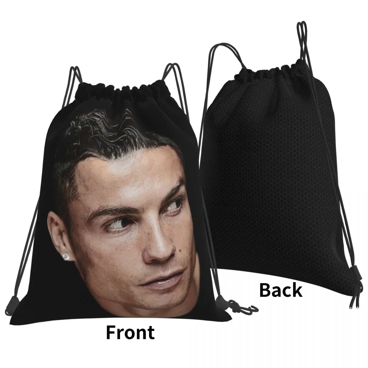 

Christiano Ronaldo Backpacks Multi-function Drawstring Bundle Pocket Sports Bag Book Bags for Man Woman School