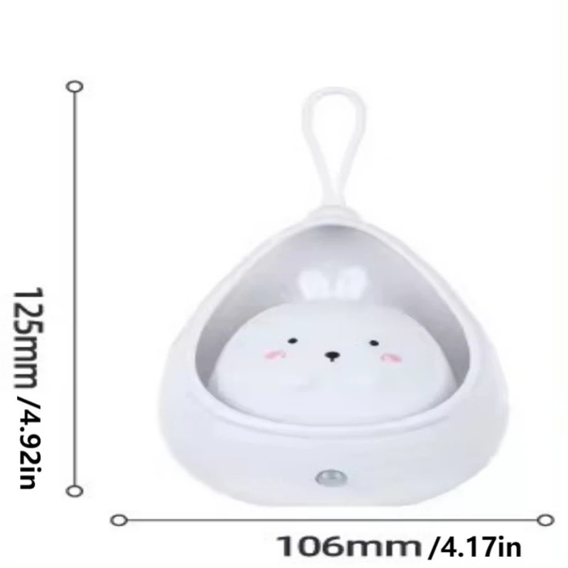 Cute Animal children Induction Light  Bedroom Usb Rechargeable Silicone Wall Lamp Sensor Control Led Night Light